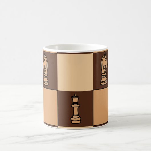 Schachbrettspieler Pieces Kaffeetasse (Mittel)