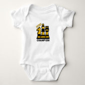 Schachbrettstil Baby Strampler (Vorderseite)