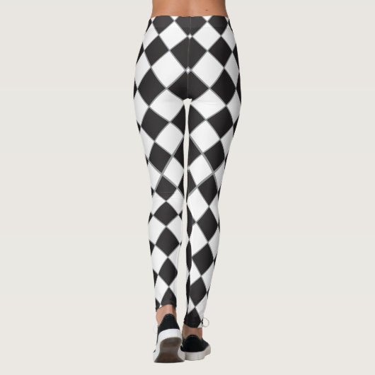 Schachbrettstil Leggings (Rückseite)