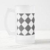 Schachbrettstil Mattglas Bierglas (Links)