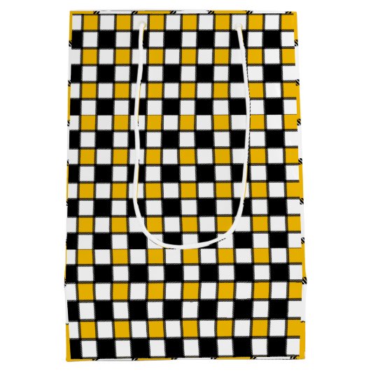 Schachbrettstil Mittlere Geschenktüte (Rückseite)