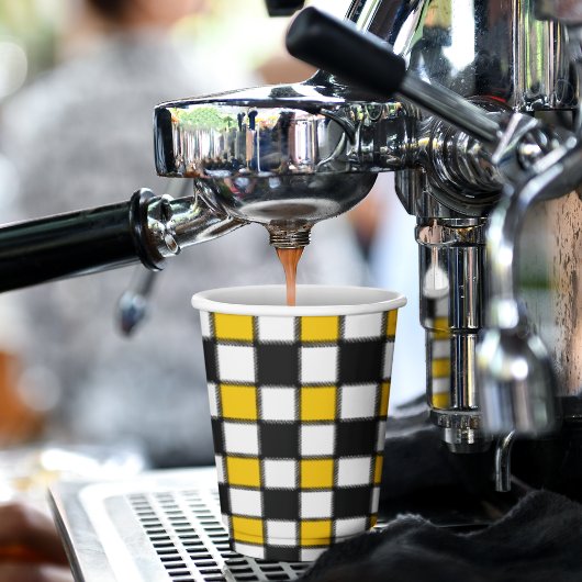 Schachbrettstil Pappbecher