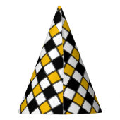Schachbrettstil Partyhütchen (Rückseite)