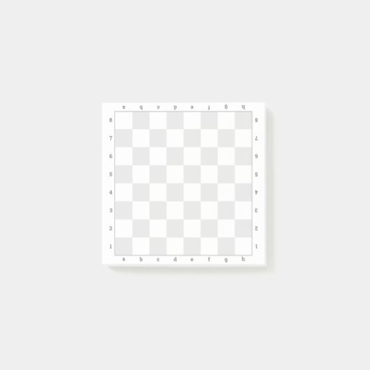 Schachbrettvorlage für leichte Grau Post-it Klebezettel (Vorderseite)