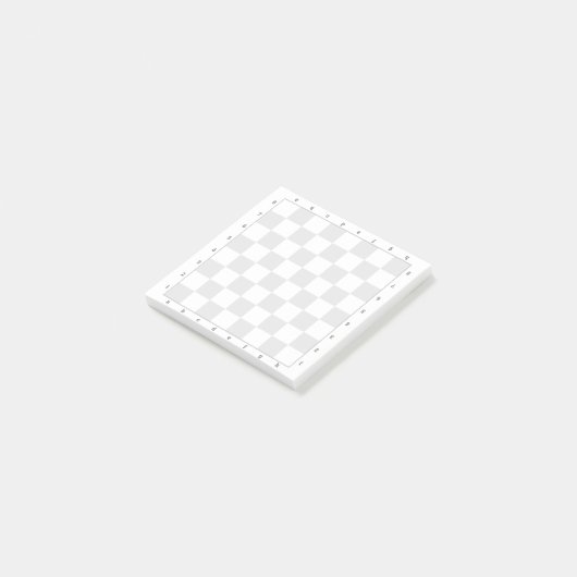 Schachbrettvorlage für leichte Grau Post-it Klebezettel (angewinkelt)