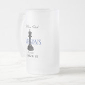 Schachclub w Classic King Zeichne Trinkbehälter Mattglas Bierglas (Vorderseite Links)