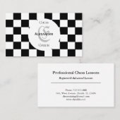 Schachcoach Classic Schachbrettkarte Visitenkarte (Vorne/Hinten)