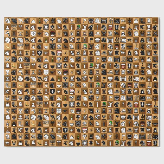 SchachCraft Tiled Wrapping Paper Geschenkpapier (Flach)