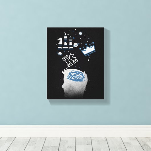 Schachdesign Leinwanddruck (Insitu (Holzboden))