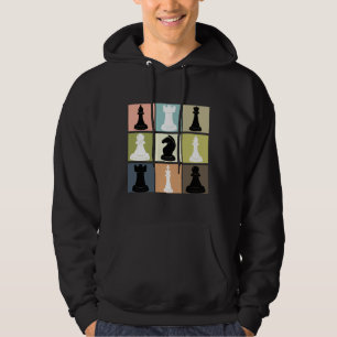 Schachdesign mit Schachbrett für Schachspieler Hoodie