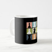 Schachdesign mit Schachbrett für Schachspieler Kaffeetasse (Vorderseite Links)