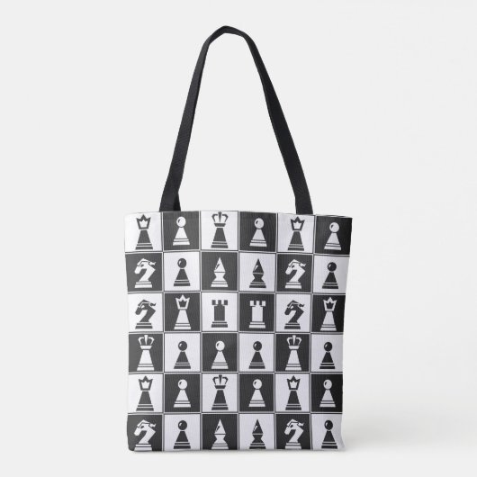 Schachdesign Tote Bag Tasche (Rückseite)
