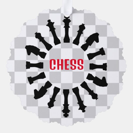 Schachdesignpapier-Ornament-Karte Ornament Karte (Rückseite)