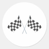Schachfahnen Runder Aufkleber (Vorderseite)