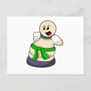 Schachfigur Bauer beim Schachspiel Postkarte
