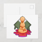 Schachfigur Bauer Postkarte (Vorne/Hinten)