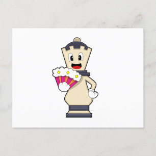 Schachfigur Dame beim Schach.PNG Postkarte