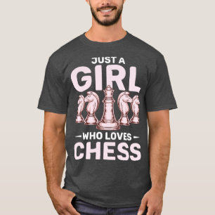 Schachfigur Frauen Schachspieler Mädchen Schach T-Shirt
