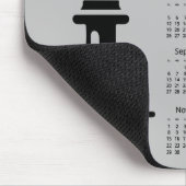 Schachfigur König 2026 Kalender Mauspad (Ecke)