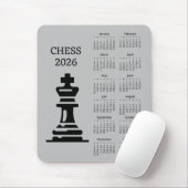 Schachfigur König 2026 Kalender Mauspad (Mit Mouse)