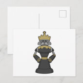 Schachfigur Königskrone Schach Postkarte (Vorne/Hinten)