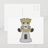 Schachfigur Turm Schach Postkarte (Vorne/Hinten)