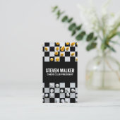 Schachfiguren an Bord | Brettspiel Visitenkarte (Stehend Vorderseite)