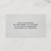 Schachfiguren an Bord | Lederuntergrund Visitenkarte (Rückseite)