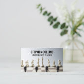 Schachfiguren an Bord Visitenkarte (Stehend Vorderseite)