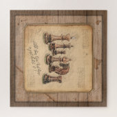 Schachfiguren auf Grunge-Holzbrett-Geschenk Puzzle (Horizontal)