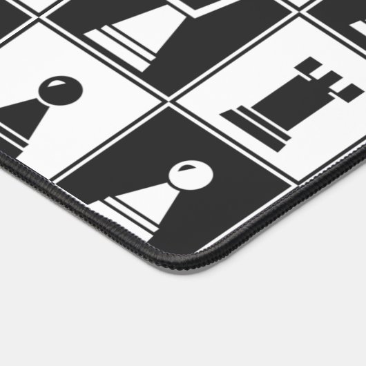 Schachfiguren Design-Schreibtisch Mat Schreibtischunterlage (Ecke)