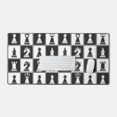 Schachfiguren Design-Schreibtisch Mat Schreibtischunterlage (Tastatur & Maus)