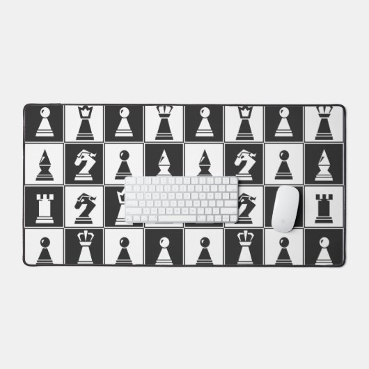 Schachfiguren Design-Schreibtisch Mat Schreibtischunterlage (Tastatur & Maus)