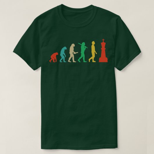 Schachfiguren Evolution Schachspieler Schach Schac T-Shirt (Design vorne)