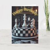 Schachfiguren Geburtstagskarte Karte (Vorderseite)
