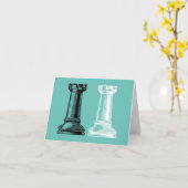 Schachfiguren Grußkarte für jeden Anlass Karte (Gelbe Blume)