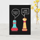 Schachfiguren Karte (Gelbe Blume)