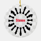 Schachfiguren Keramik Ornament (Hinten)