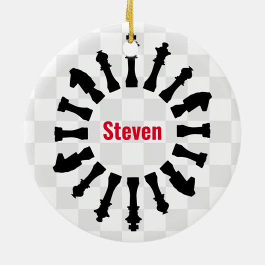 Schachfiguren Keramik Ornament (Hinten)