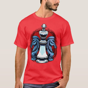 Schachfiguren King und Ritter Schach Spieler T-Shirt
