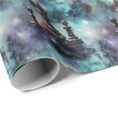 Schachfiguren Klassischer Blauer Nebel Galaktische Geschenkpapier (Rolleneckpunkt)
