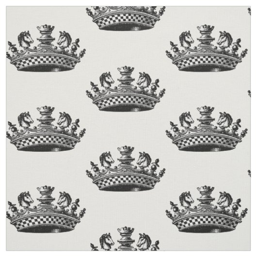Schachfiguren Krone Schwarz Stoff (Muster)