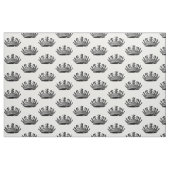 Schachfiguren Krone Schwarz Stoff (Fat Quarter (45,7 x 55,9 cm))