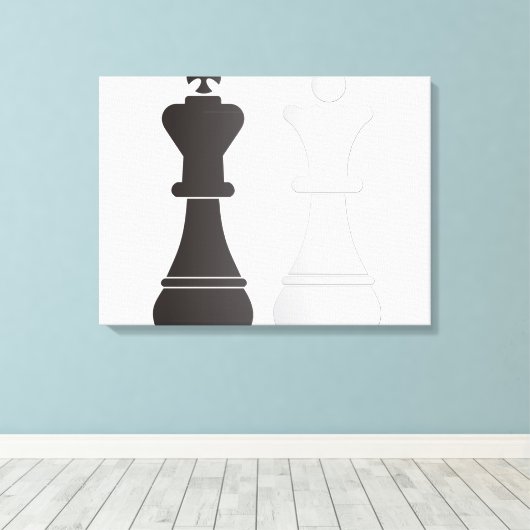 Schachfiguren Leinwanddruck (Insitu (Holzboden))