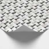 Schachfiguren Moderne Schwarz-Weiß-Klassik Geschenkpapier (Ecke)