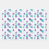 Schachfiguren - Party Art Patches Geschenkpapier Set (Vorderseite 3)