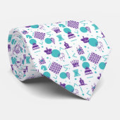 Schachfiguren - Party Art Patches Krawatte (Gerollt)