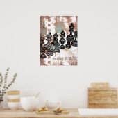 Schachfiguren Plakat Wand Kunst (Küche)