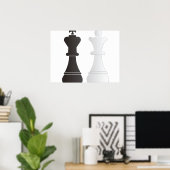 Schachfiguren Poster (Heimbüro)