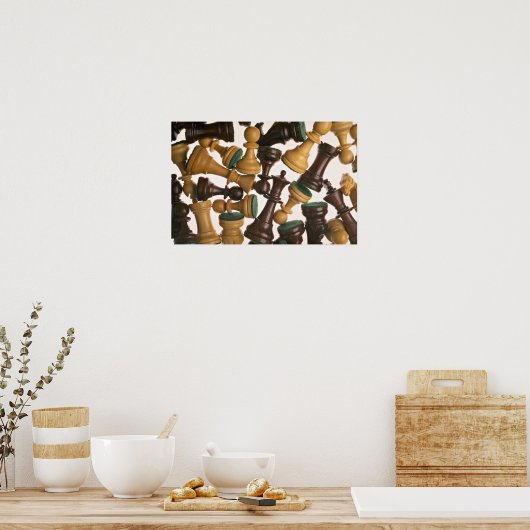 Schachfiguren Poster (Küche)